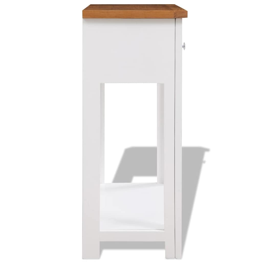 Solid Oak Wood Console Table V957180