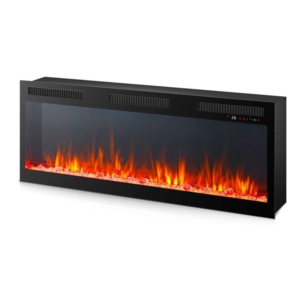 82 Inch Fireplace TV Console with Adjustable Shelves K3110