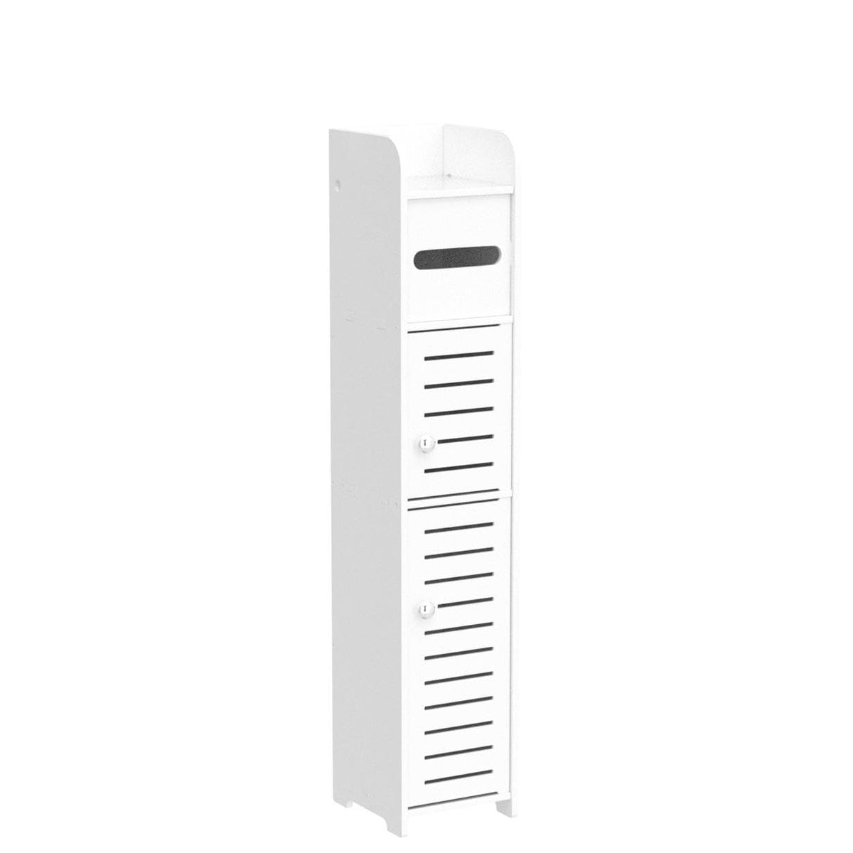 White Over The Toilet Storage Cabinet with 2 Doors & Shelves W272797