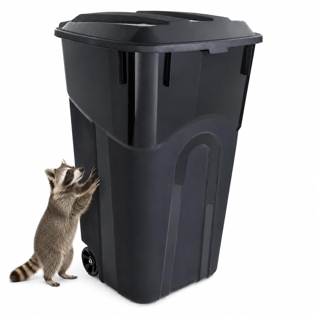 32-Gallon Heavy-Duty Wheeled Trash Can with Click-Lock Lid E828