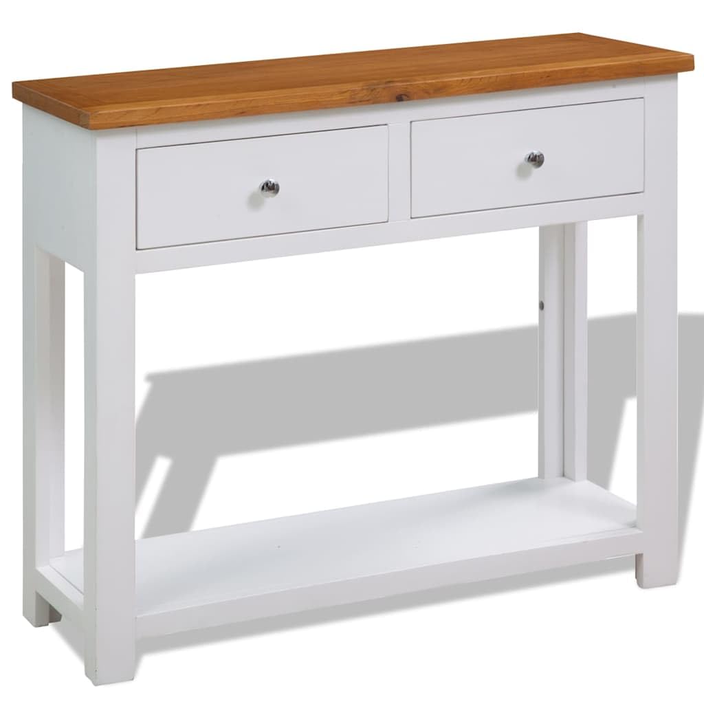 Solid Oak Wood Console Table V957180