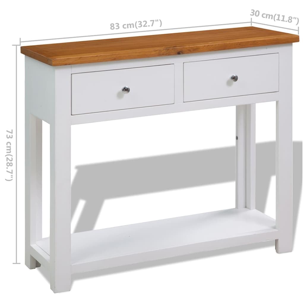 Solid Oak Wood Console Table V957180