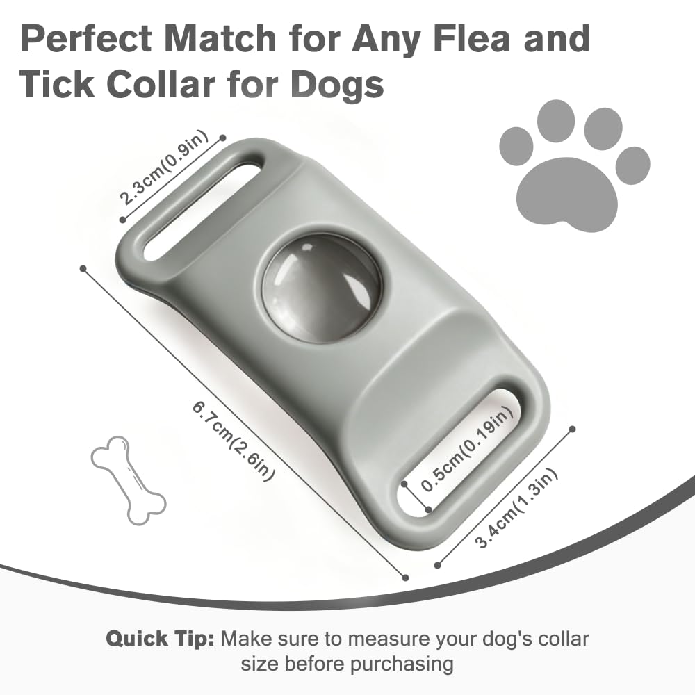 Flea and Tick Pendant for Dogs with 2 Silicone Buckles 4 Refills E80149