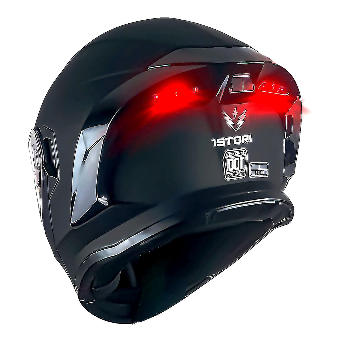 Matt Black Modular Full Face Motorcycle Helmet D752