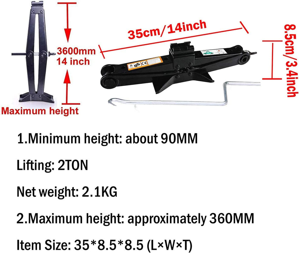 Spare Tire Removal Tool and Scissor Jack Handle 2 Ton Set B634