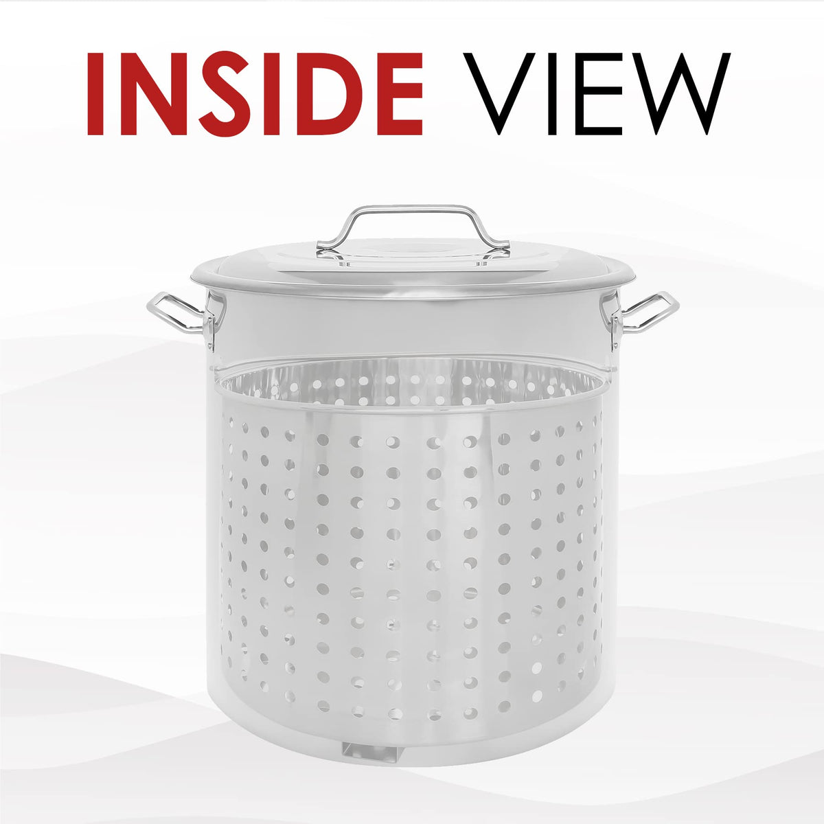 Stainless Steel Stock Pot with Steamer Basket 40 Quart S179792