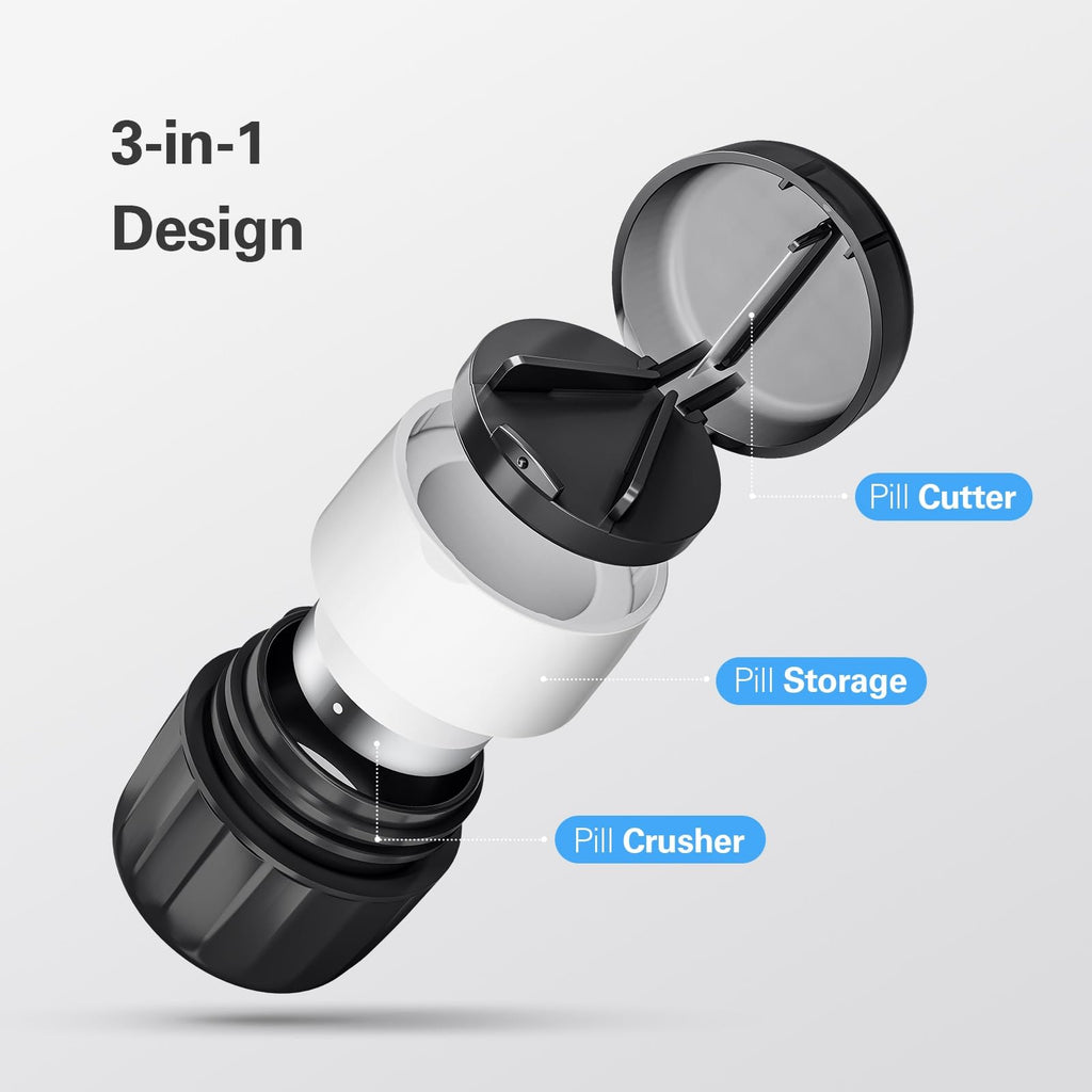 3-in-1 Pill Crusher and Cutter with Storage E51668