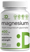 Magnesium Glycinate 400mg, 300 Capsules T142
