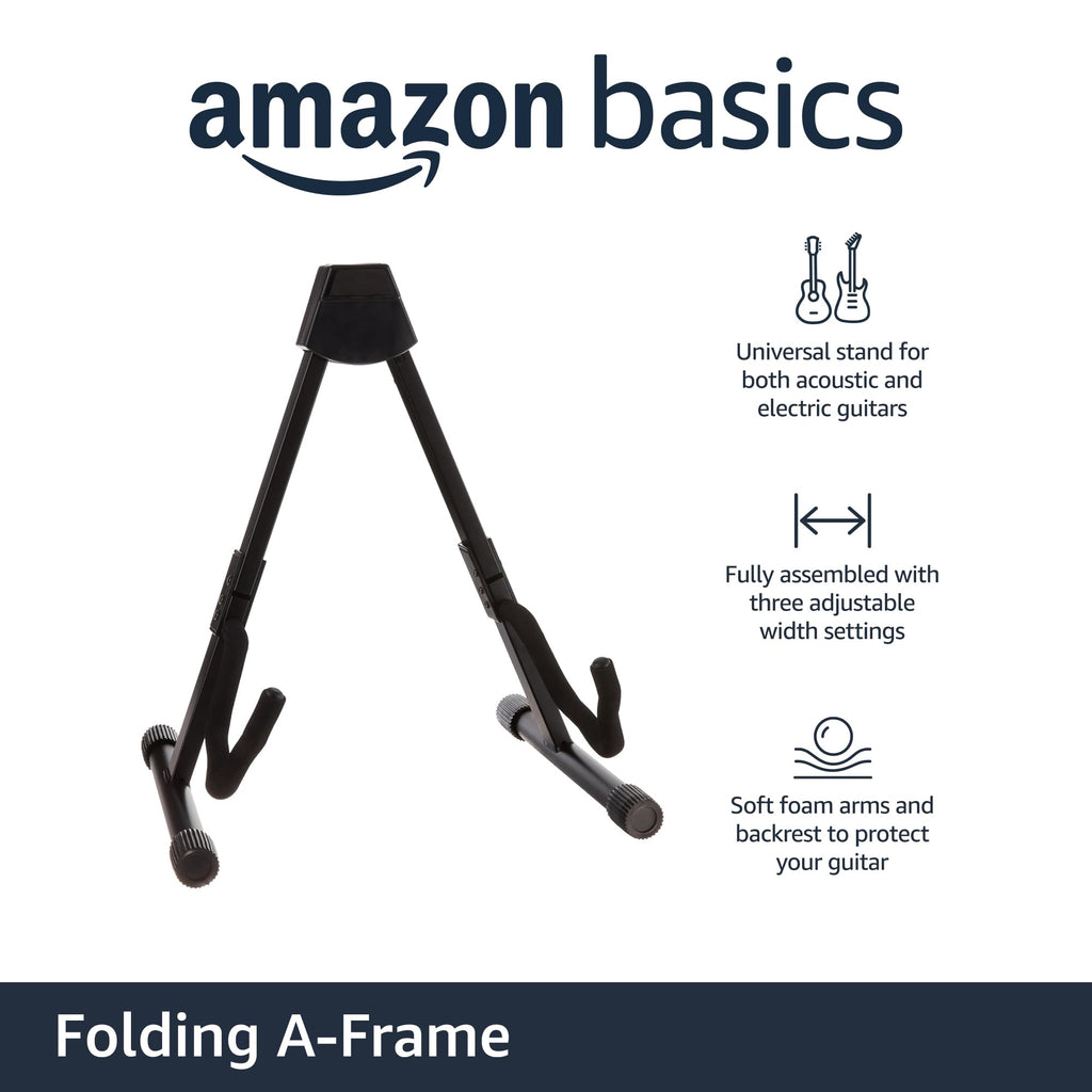 Adjustable Folding Guitar Stand with Padded Foam, Black O4885