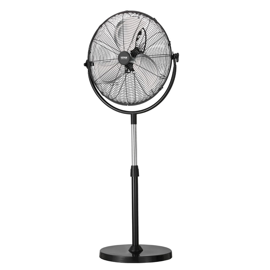18 Inch Adjustable Height Standing Fan with 3 Speeds, Black F643780