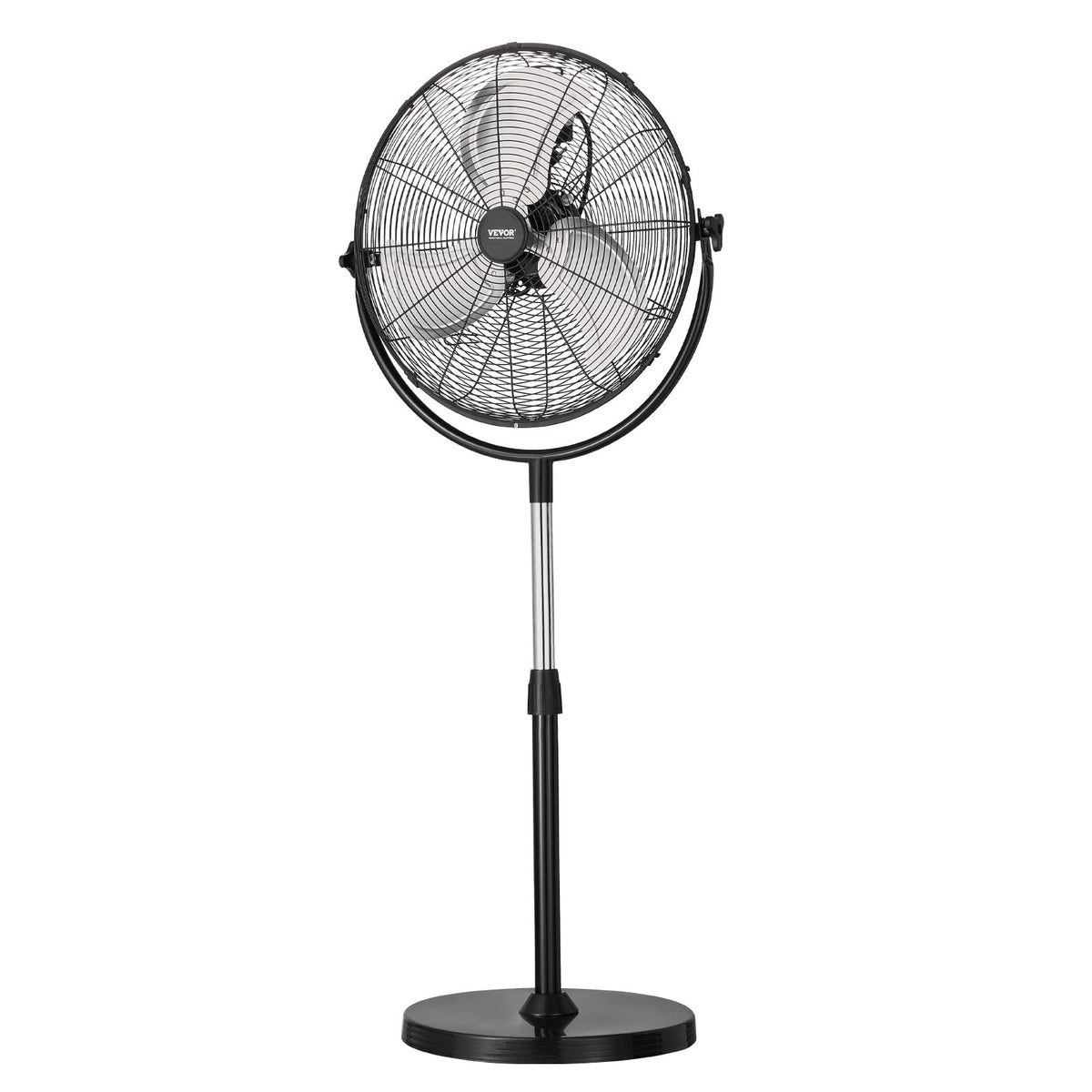18 Inch Adjustable Height Standing Fan with 3 Speeds, Black F643780