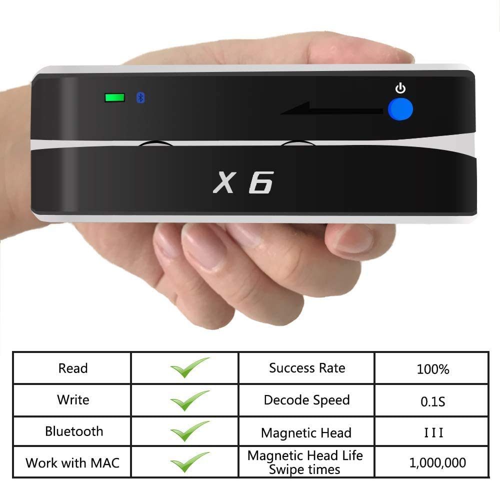 Bluetooth Card Reader Writer USB 3 Tracks Swipe Encoder T400