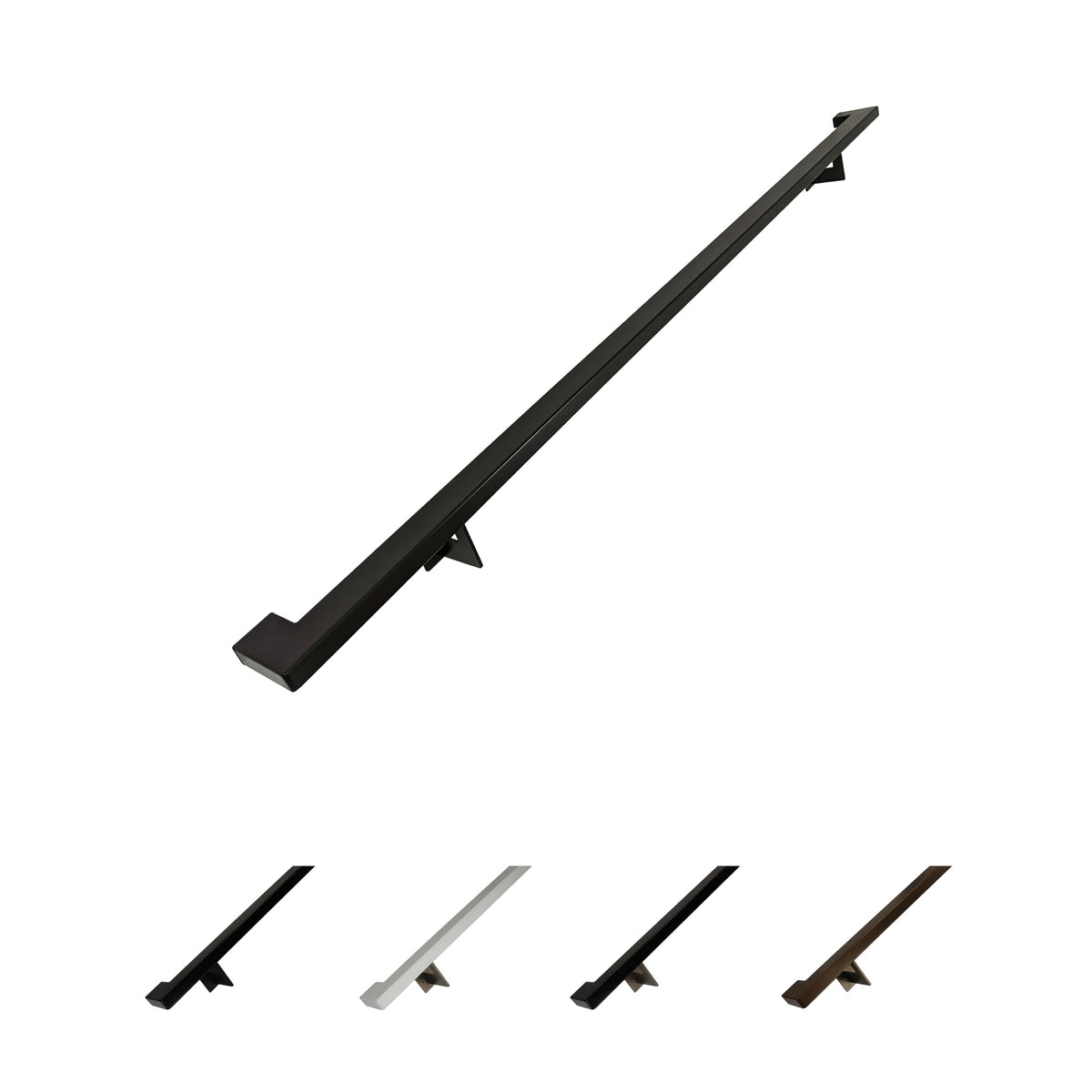 Black 5 Foot Aluminum Handrail Grab Bar Set W273031