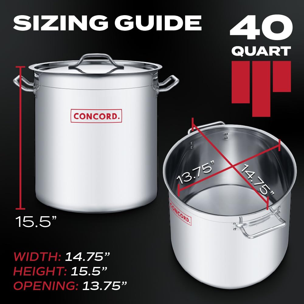40 Quart Stainless Steel Stock Pot H5411