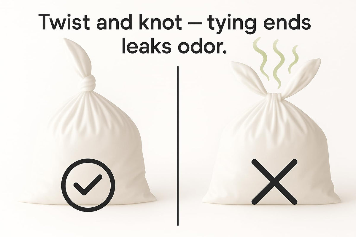 White 90 Count Disposable Odor Sealing Bags Pack of 2 O524360