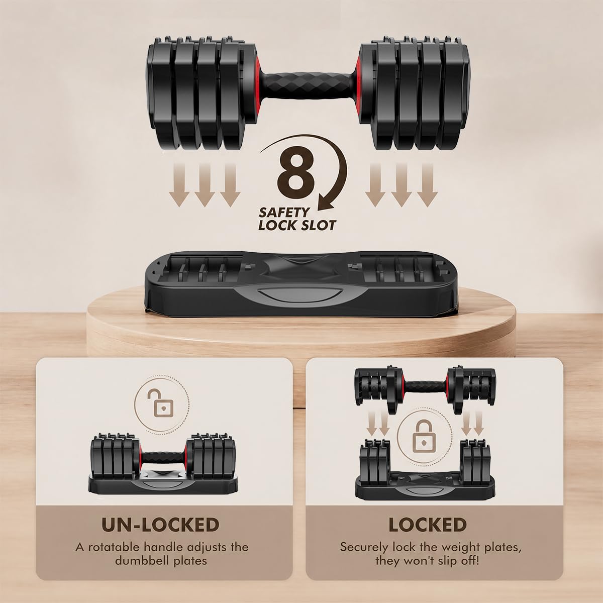 25 lb Adjustable Dumbbell Set N2363