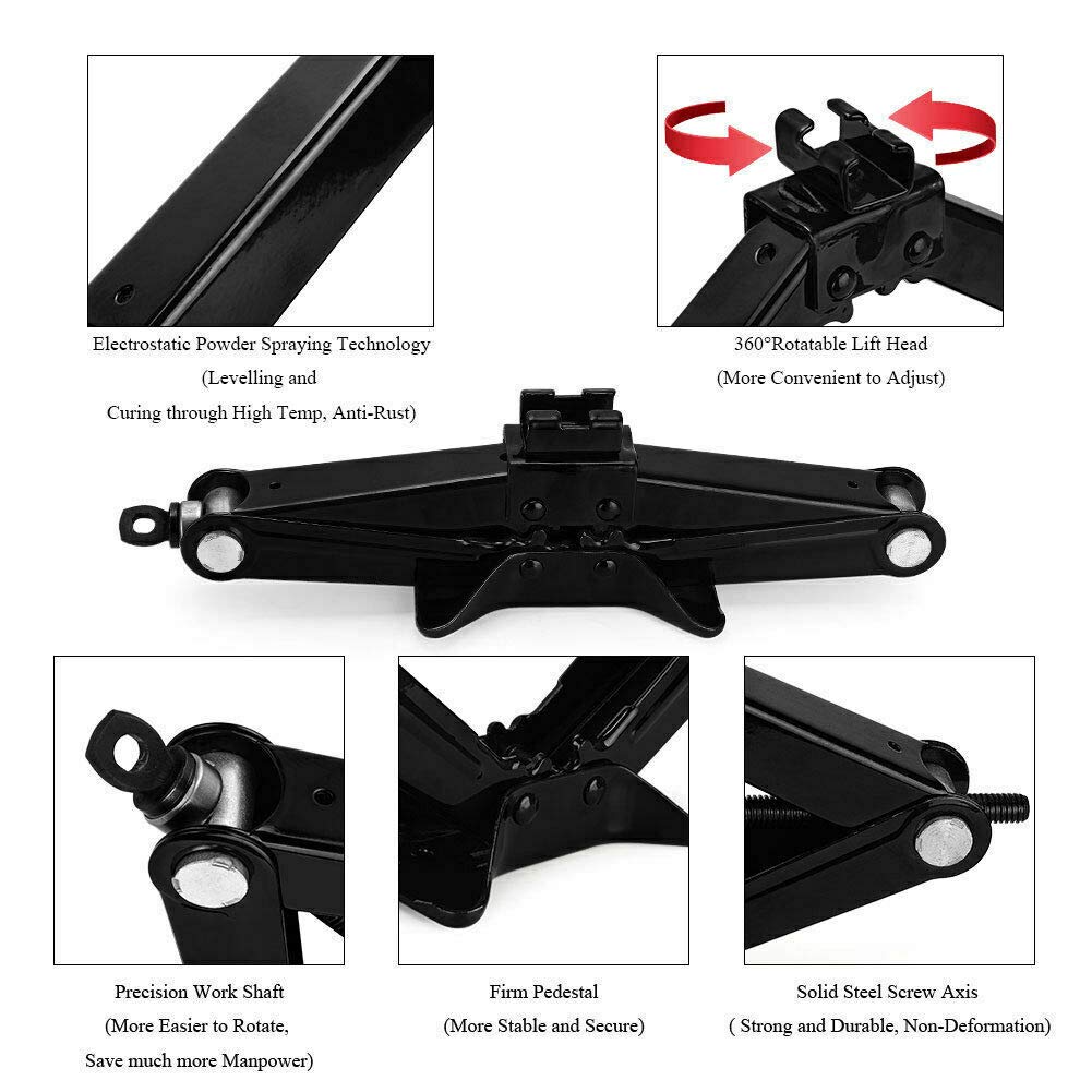 Spare Tire Removal Tool and Scissor Jack Handle 2 Ton Set B634