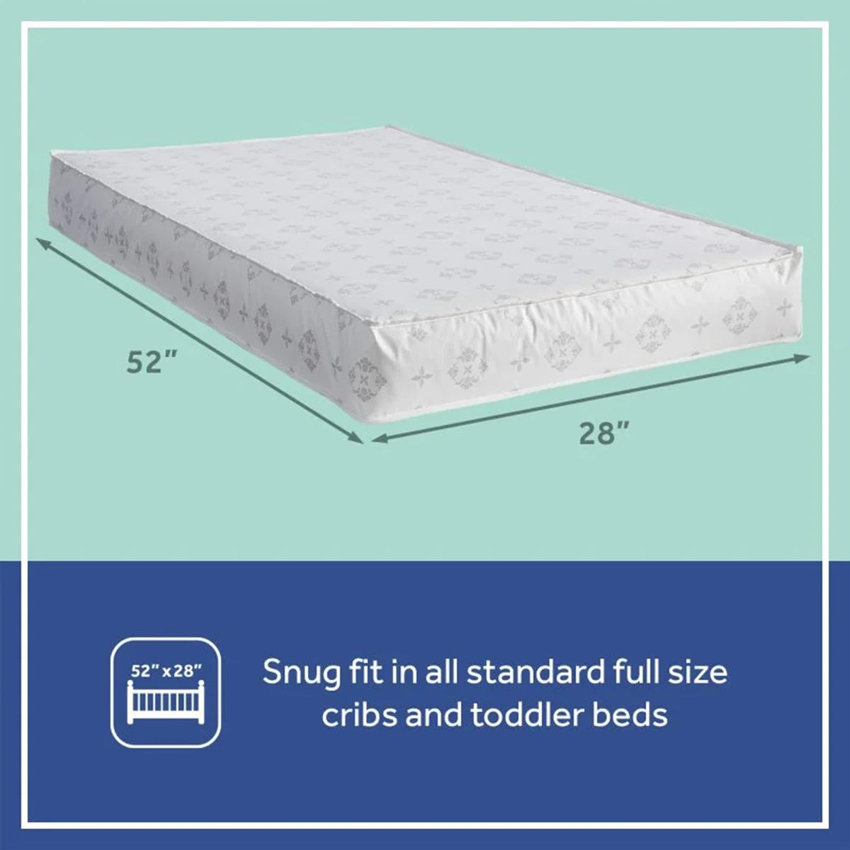 Infant & Toddler Crib Mattress, 2-Stage, Waterproof, Breathable Y4225