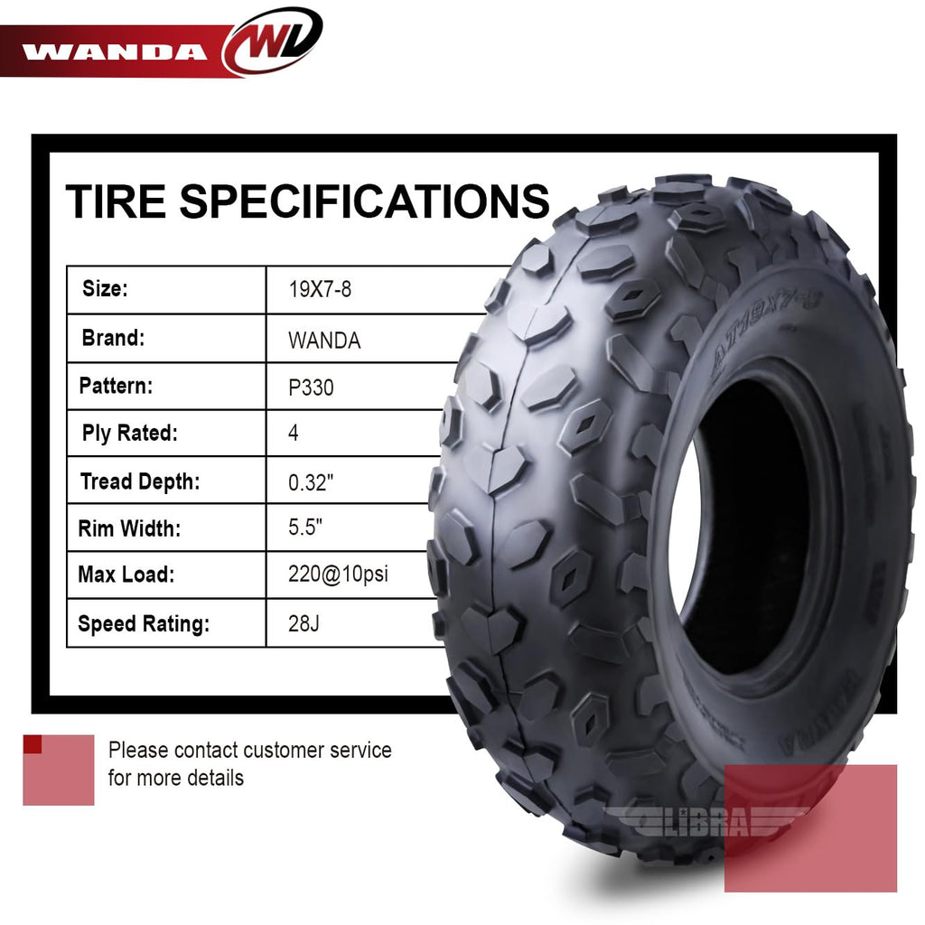 19X7-8 4PR ATV Tires I9068