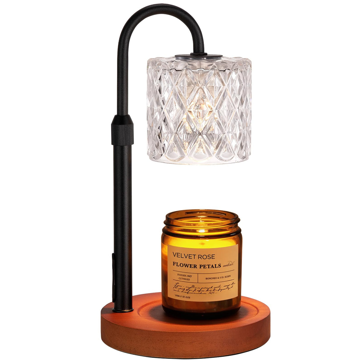 Walnut Candle Warmer Lamp with Timer M9769