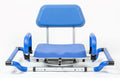 Blue Tub-Mounted Shower Chair with Padded Seat Back and Arms T58949