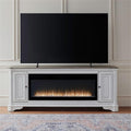 82 Inch Fireplace TV Console with Adjustable Shelves K3110