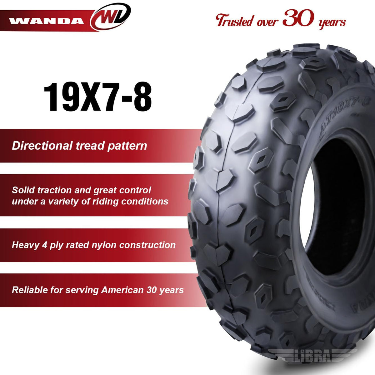 19X7-8 4PR ATV Tires I9068