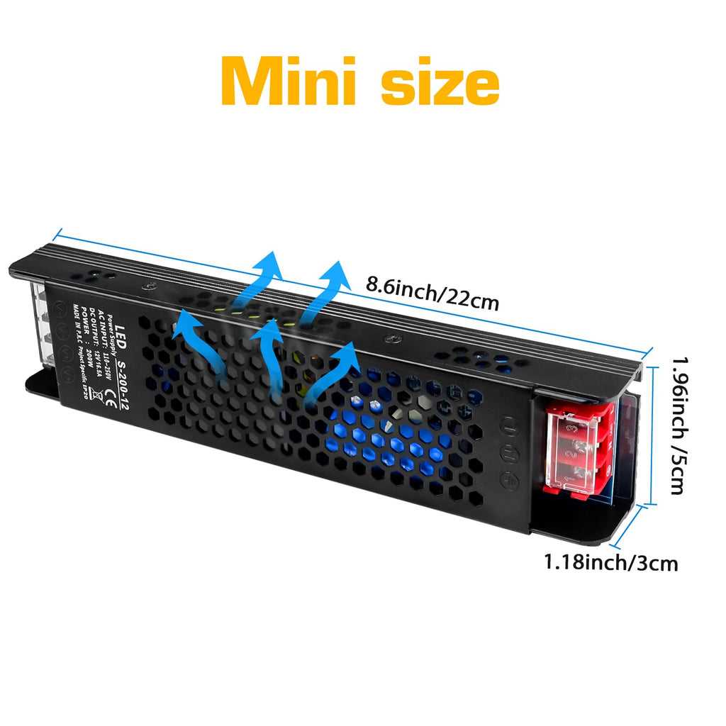 12V 200W Ultra Thin LED Power Supply Z5434