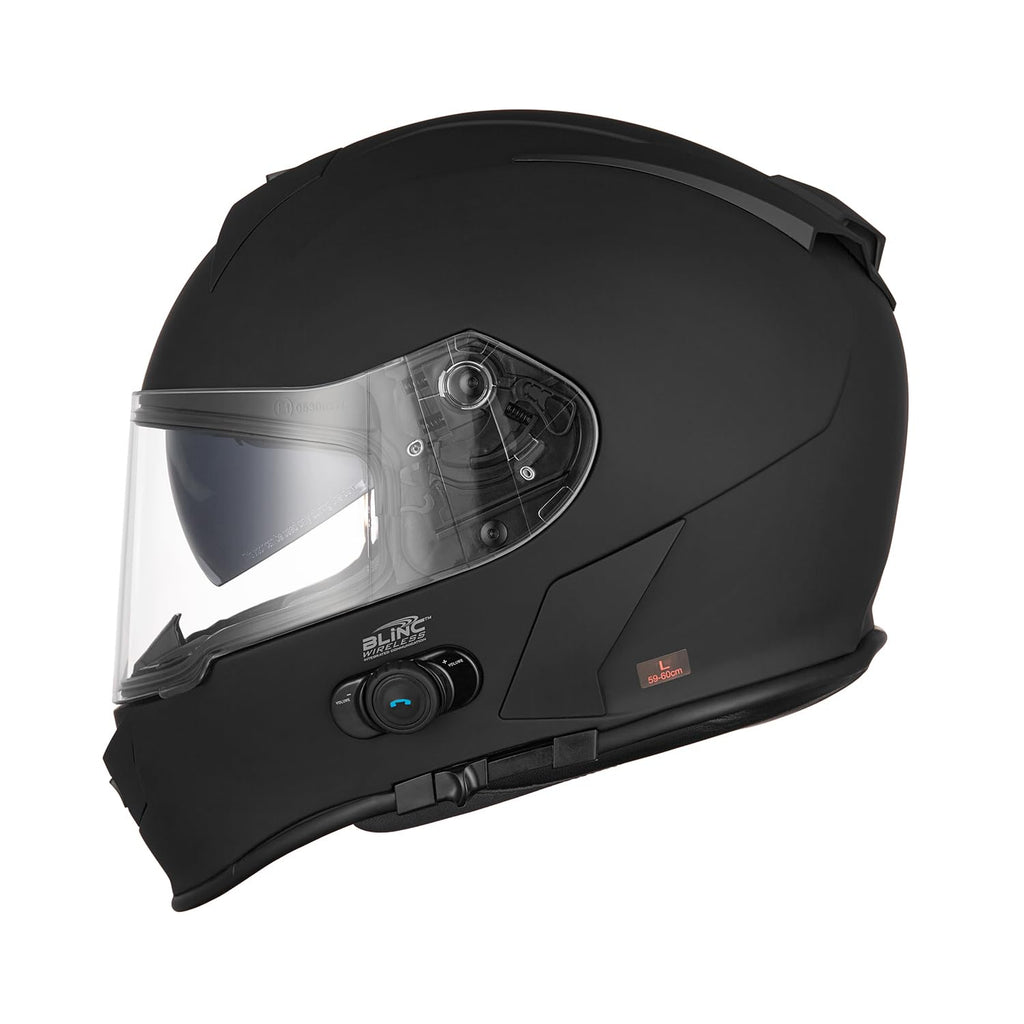 Bluetooth Integrated Full Face Motorcycle Helmet with Dual Visor W7855