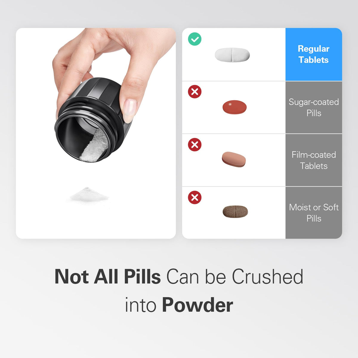 3-in-1 Pill Crusher and Cutter with Storage E51668