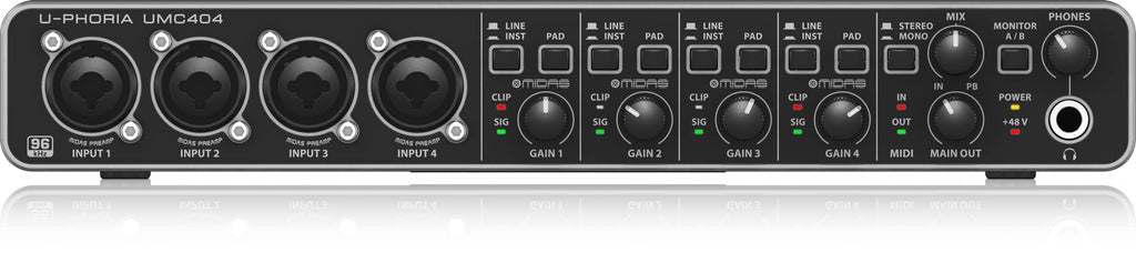 4x4 USB Audio/MIDI Interface with Mic Preamplifiers Y9552