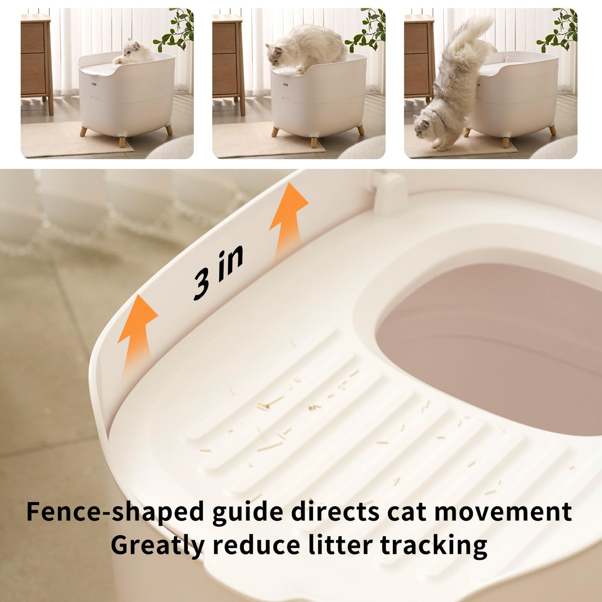Large Top Entry Cat Litter Box with Scoop T225345