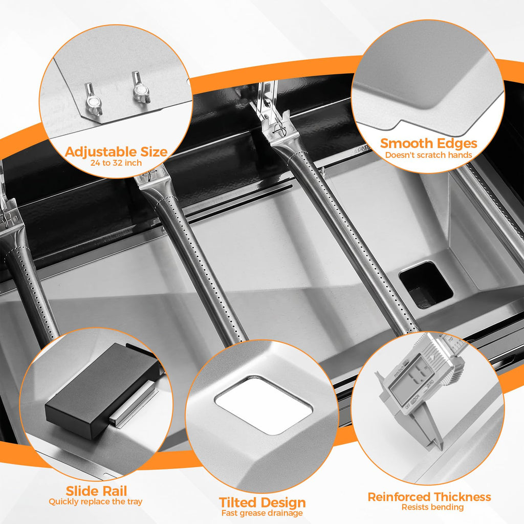 Adjustable Universal Grease Tray with Catch Pan Y111