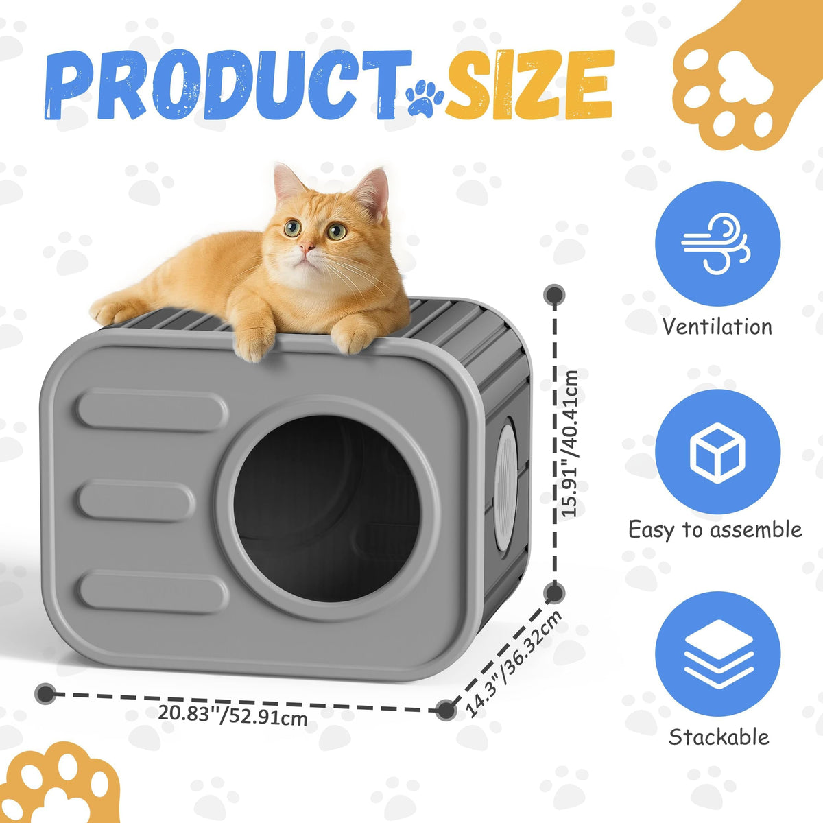 Weatherproof Outdoor Cat House S817622