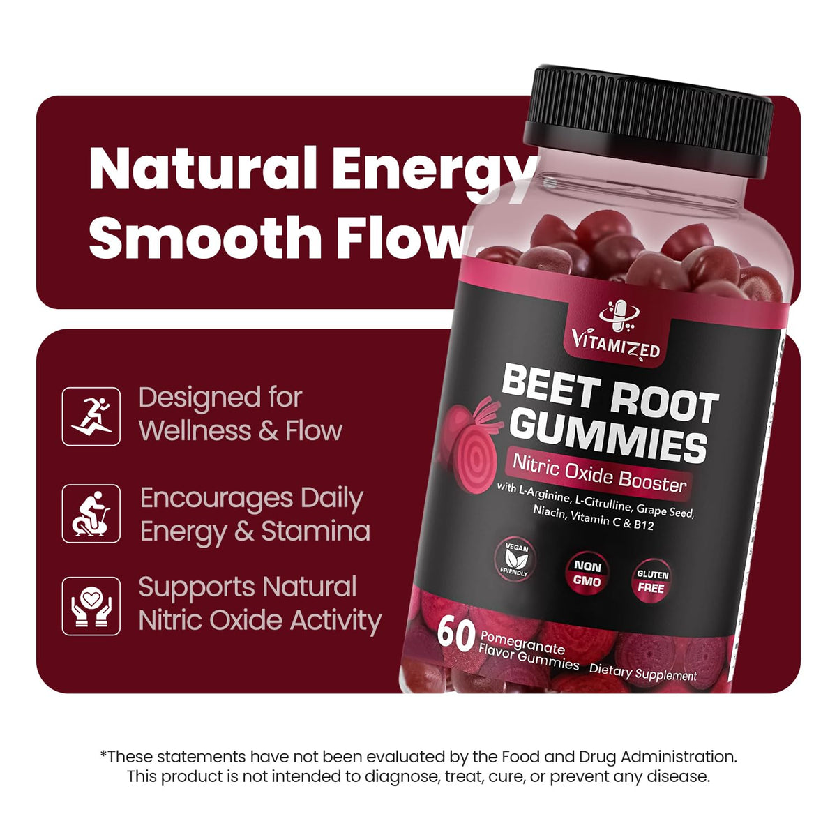 Beet Root Gummies with Grape Seed L9618