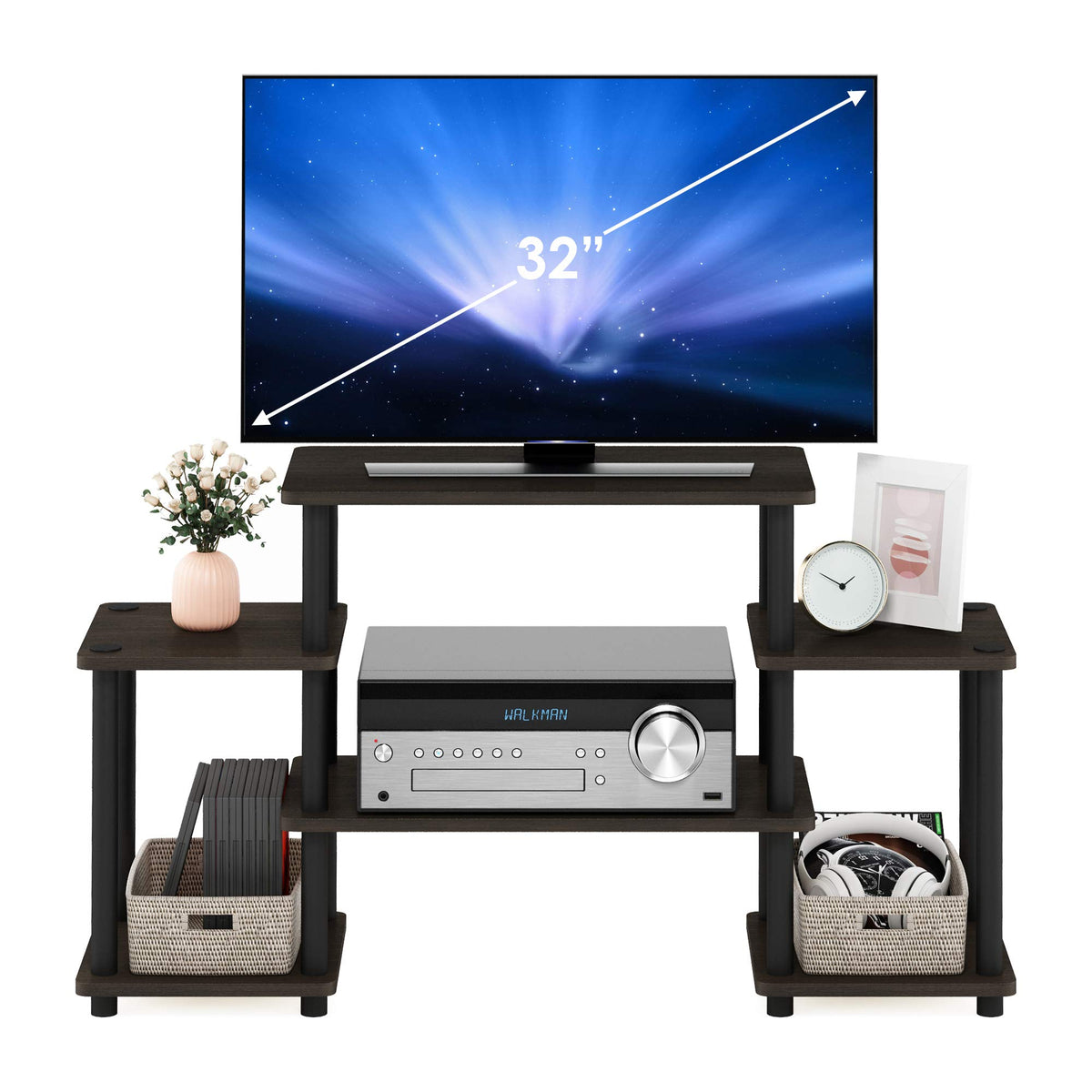 Dark Brown/Black Entertainment TV Stands R810
