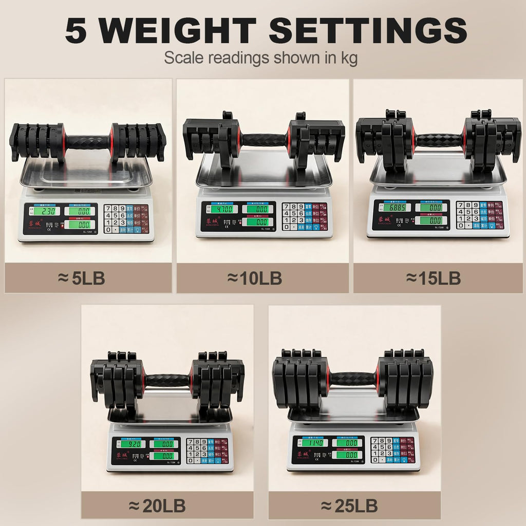 25 lb Adjustable Dumbbell Set N2363