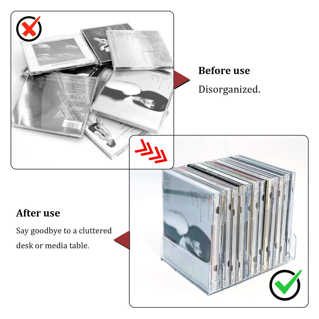 2 Pcs Clear Acrylic CD Holder N699779