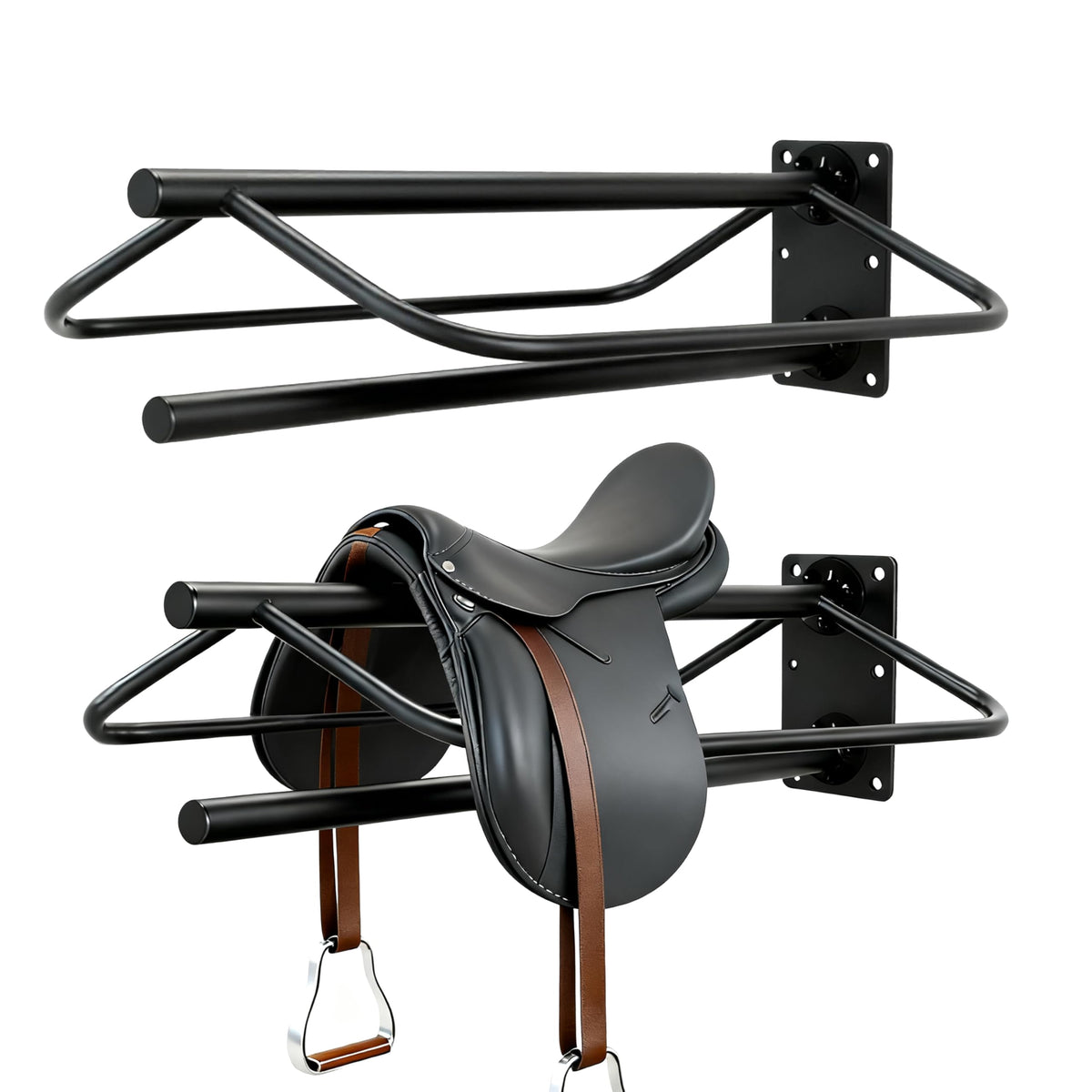 Wall Mount Metal Saddle Rack with Pad Bar Y64787