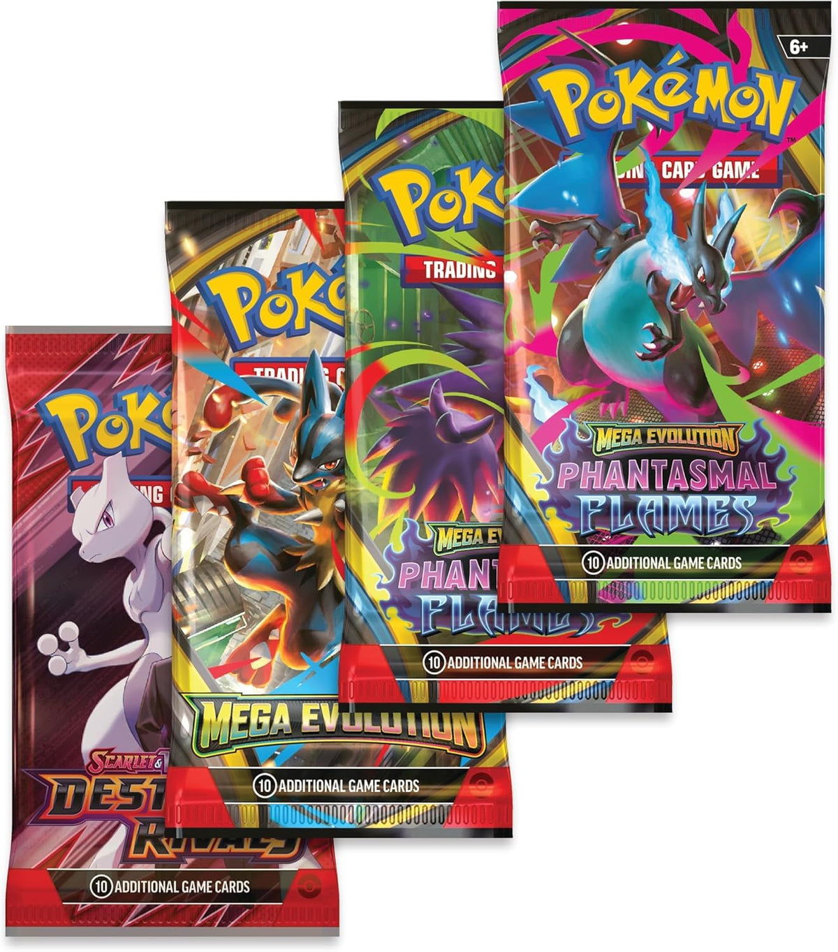 Pokémon TCG Mega Charizard ex Promo Card and Tin with 4 Packs C881995