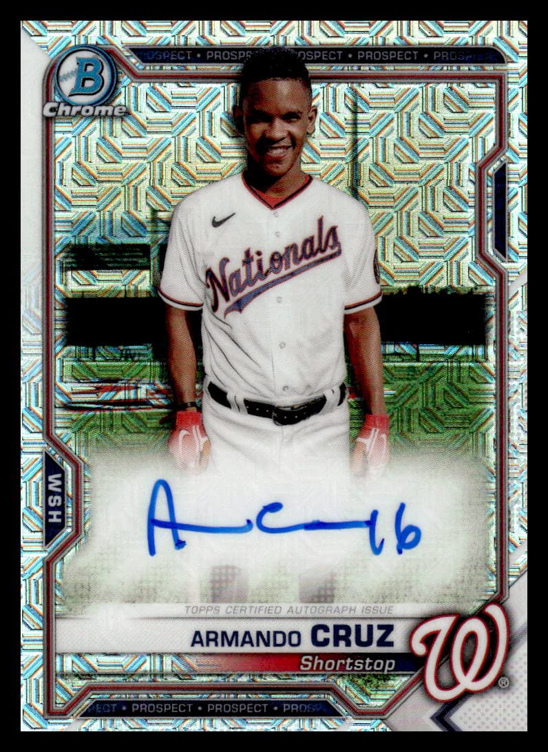 Autographed Mojo Refractor Baseball Trading Card X13034