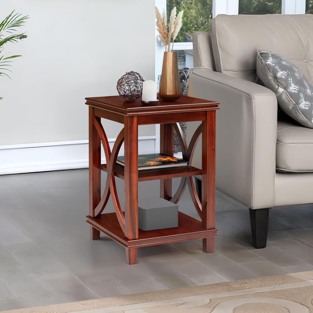 Solid Wood Square End Table Z68728