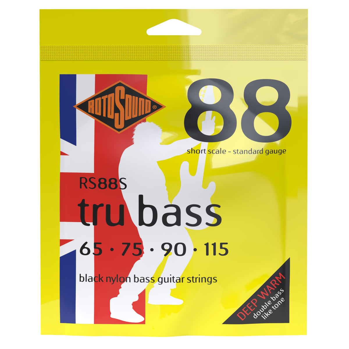 Black Nylon Flatwound Short Bass Guitar Strings J4661