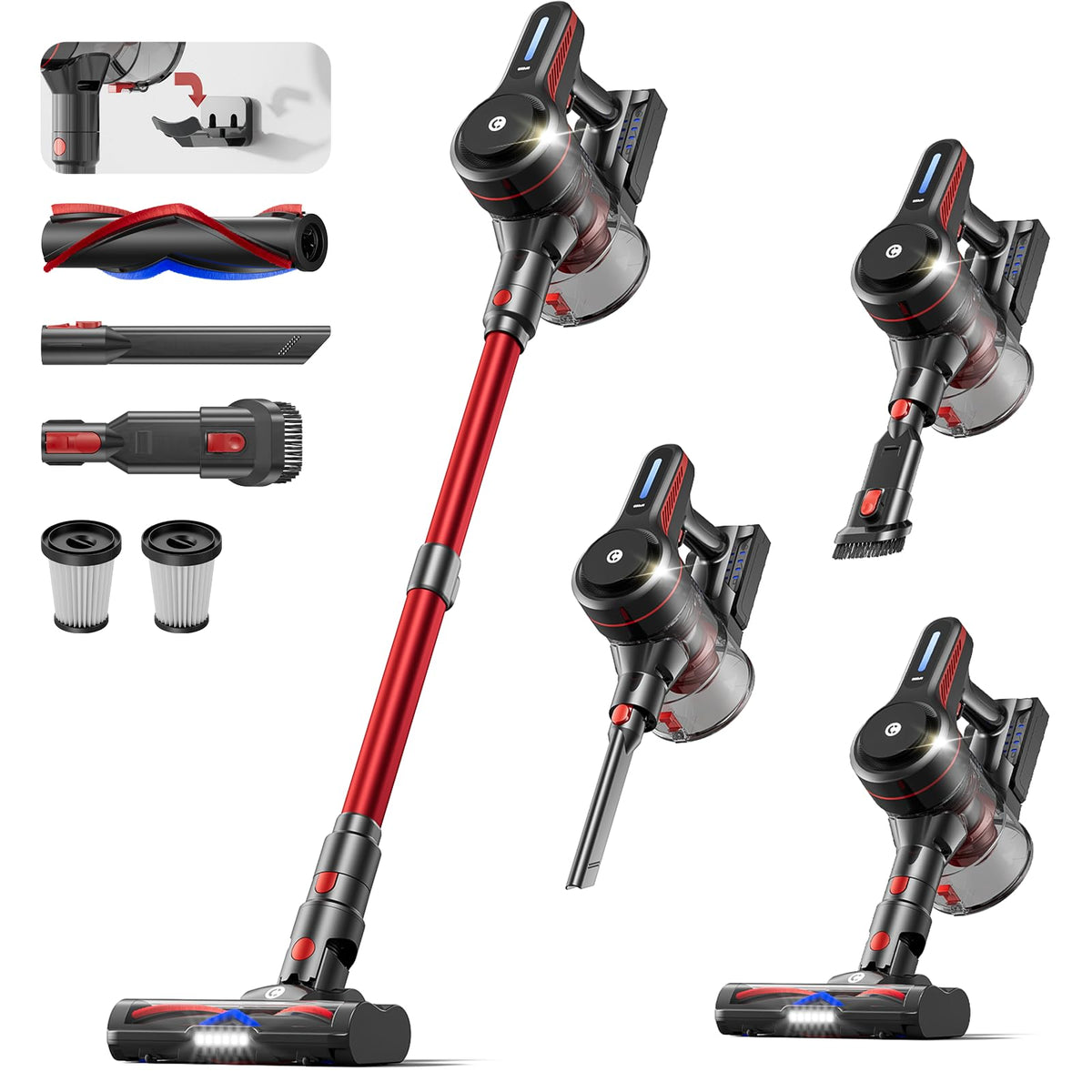Lightweight Cordless Stick Vacuum Cleaner 45kPa 6 in 1 S915544