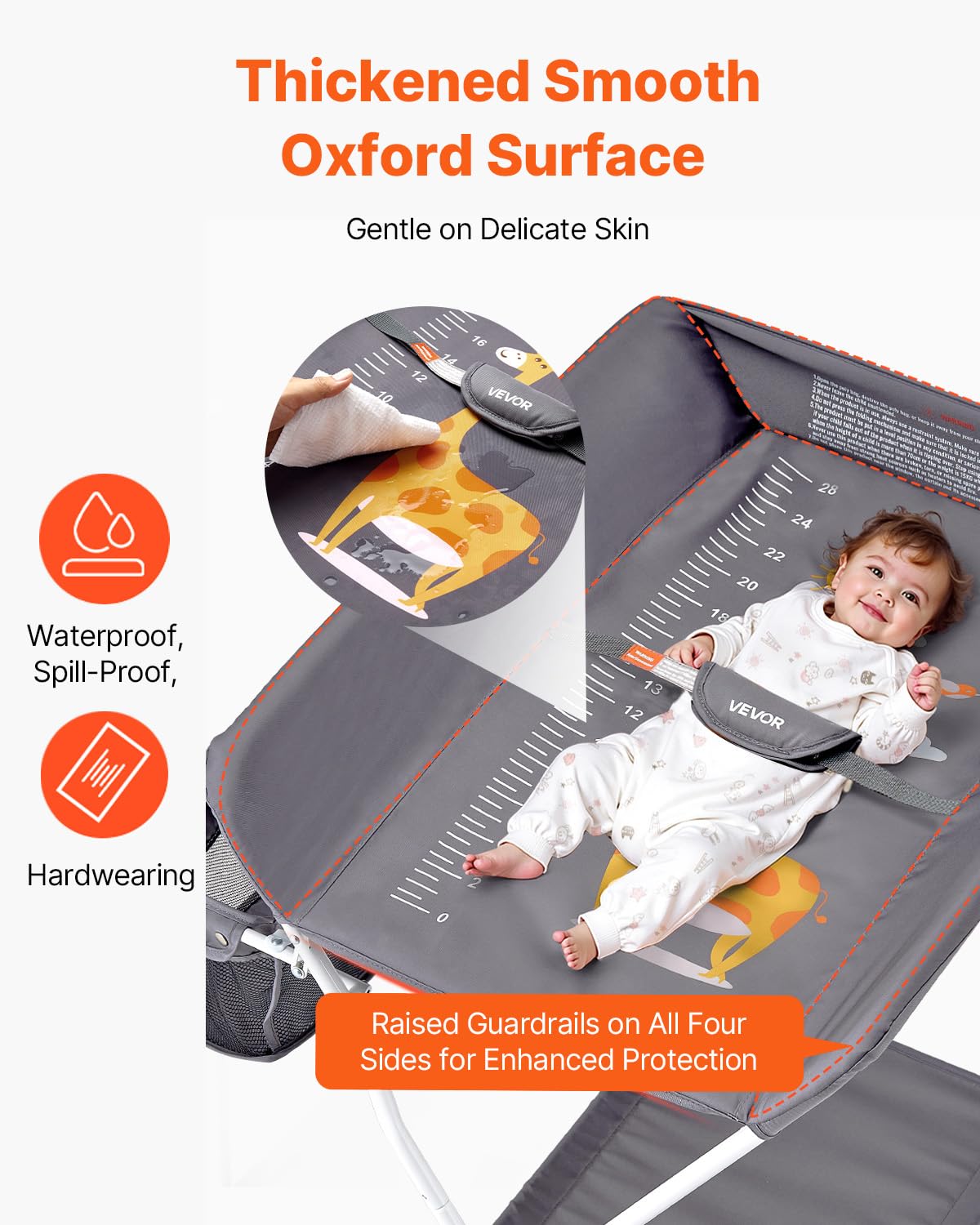 Foldable Baby Changing Table with Side Basket N441139