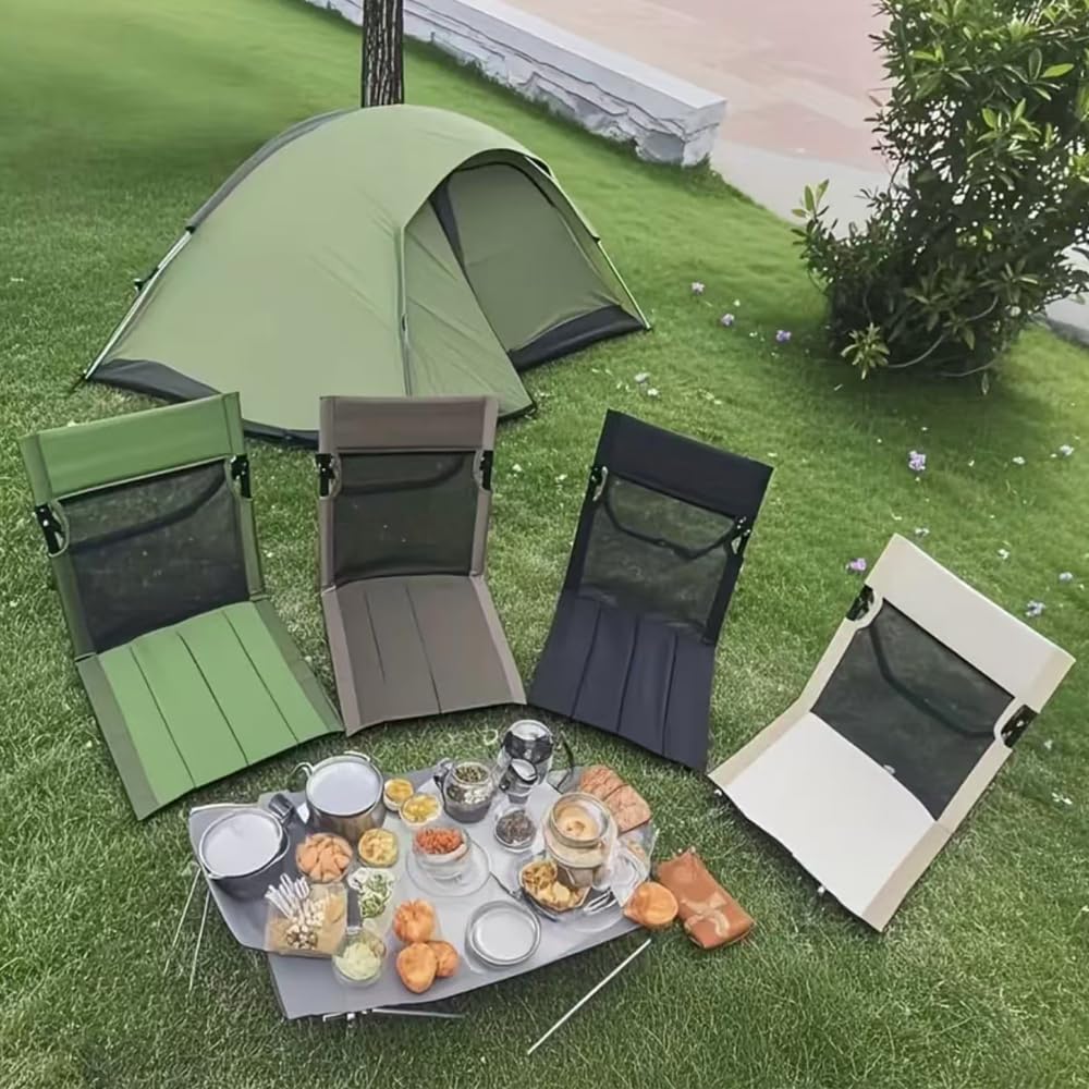 2 Pack Foldable Camping Chairs with Mesh Backrest S40819
