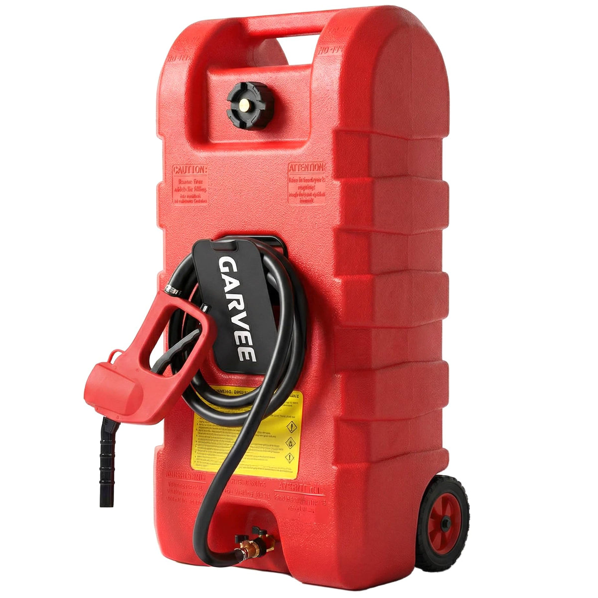 15 gal Red Portable Gas Can with Pump and Hose N9578