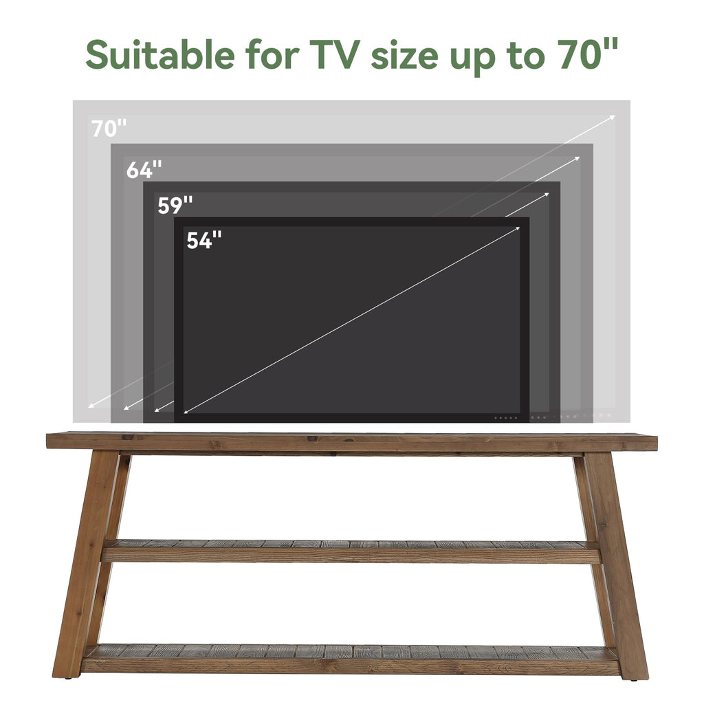 63" Solid Wood TV Stand Y1324