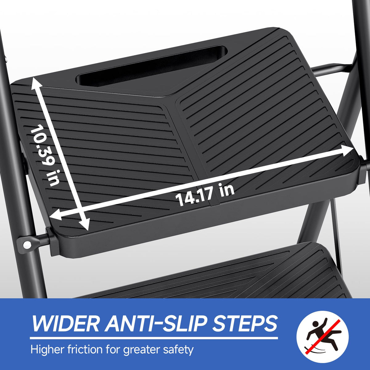 2 Step Ladder with Anti-Slip Pedals W51348