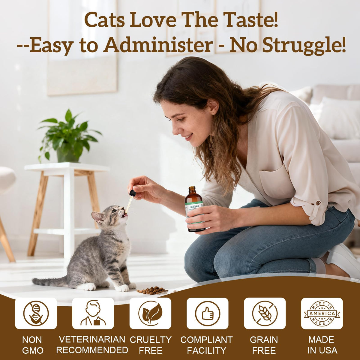 Cat Hairball Remedy with Natural Ingredients & Vitamins U9446